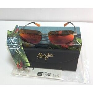 New MAUI JIM LANAKILA RUTHENIUM RED POLARIZED Titanium SUNGLASSES MJ0624S-001